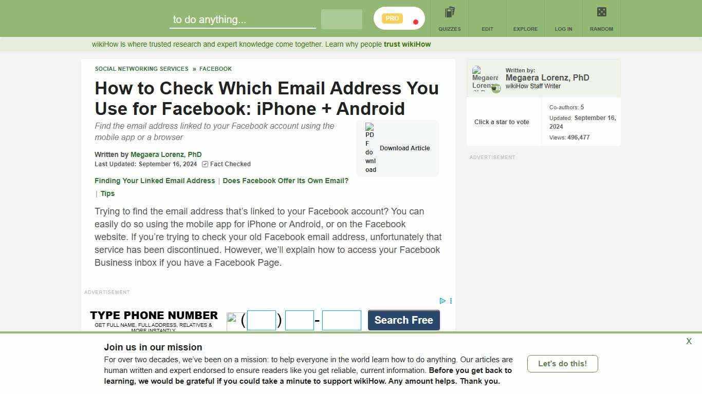 Find the Email Address for Your Facebook Account: Mobile App